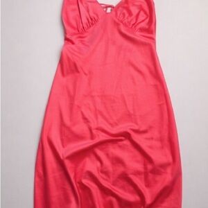 Pink Dynamite Satin Midi Dress